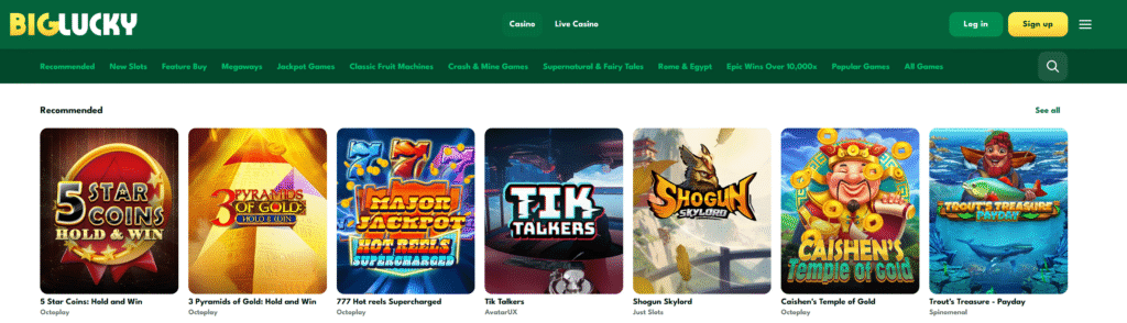 1. Big Lucky Casino